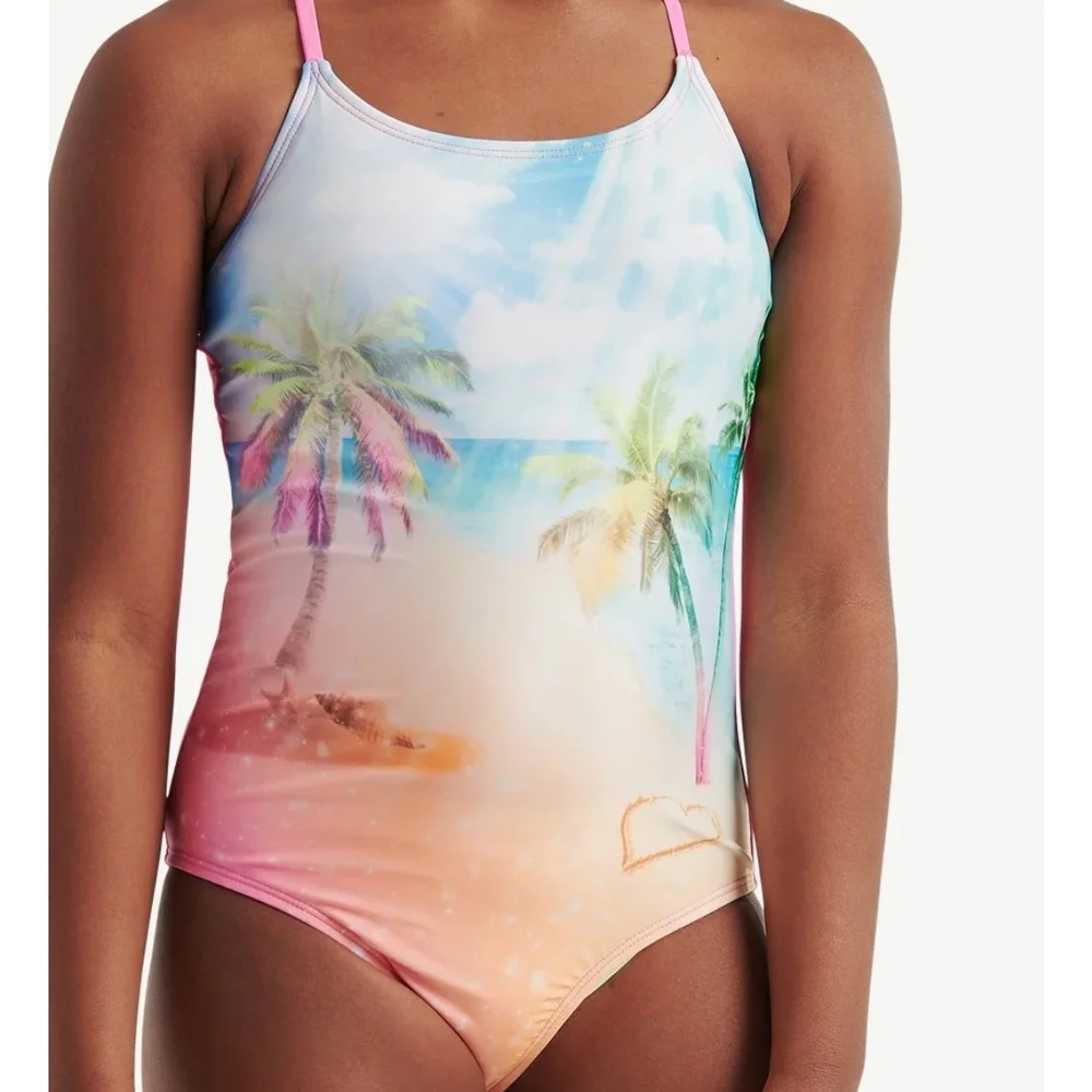 JusticeTropical Paradise Kids One Piece Swimsuit - XL 16/18